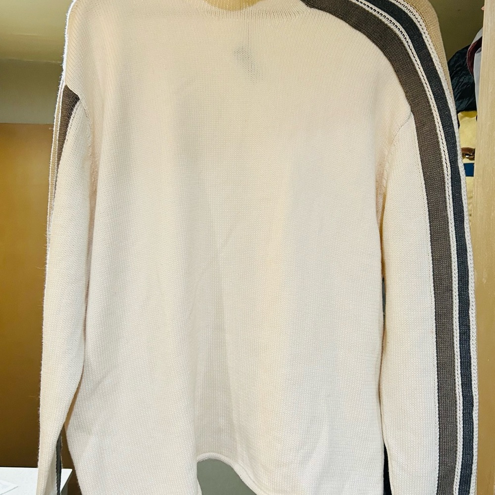 Alp N Rock Cream and Gray Turtleneck Sweater